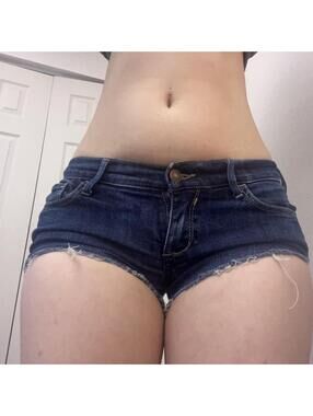 Abercrombie low rise mini denim shorts